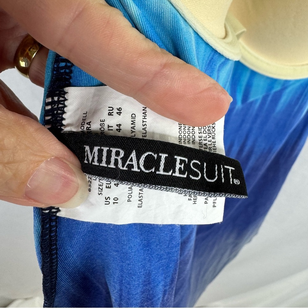 Miraclesuit Oceanic Blue Swimwear Underwire, sewn in cups size 10 - Picture 6 of 7
